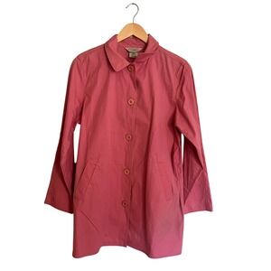 L.L. Bean Vintage Pink Cotton Raincoat Preppy Coastal Grandma Quiet Luxury 
M